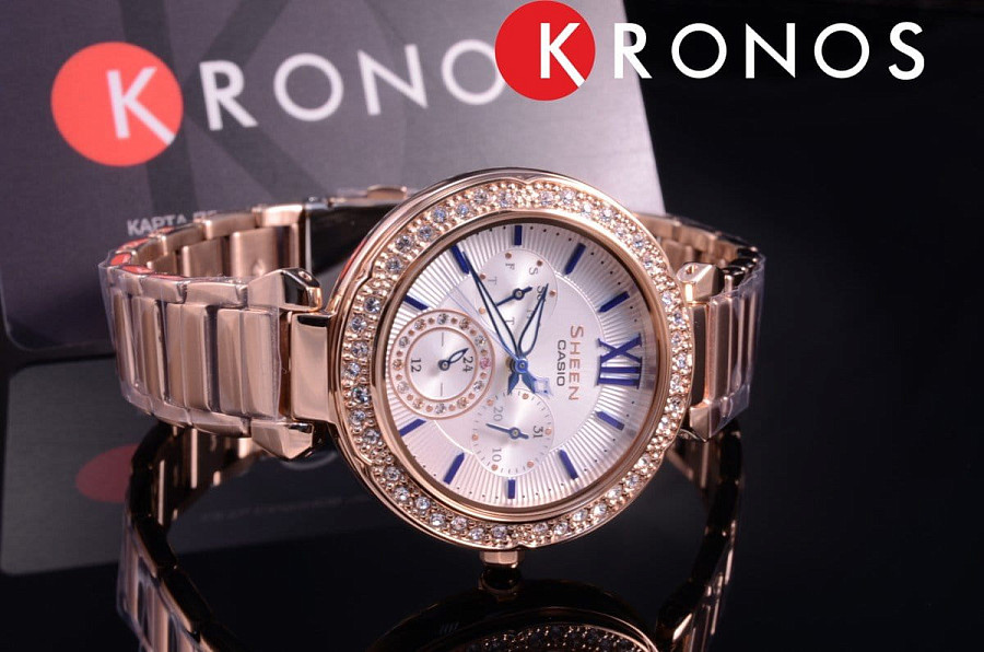 Часы Casio Sheen SHE-3061PG-7B — Япония, кварцевые