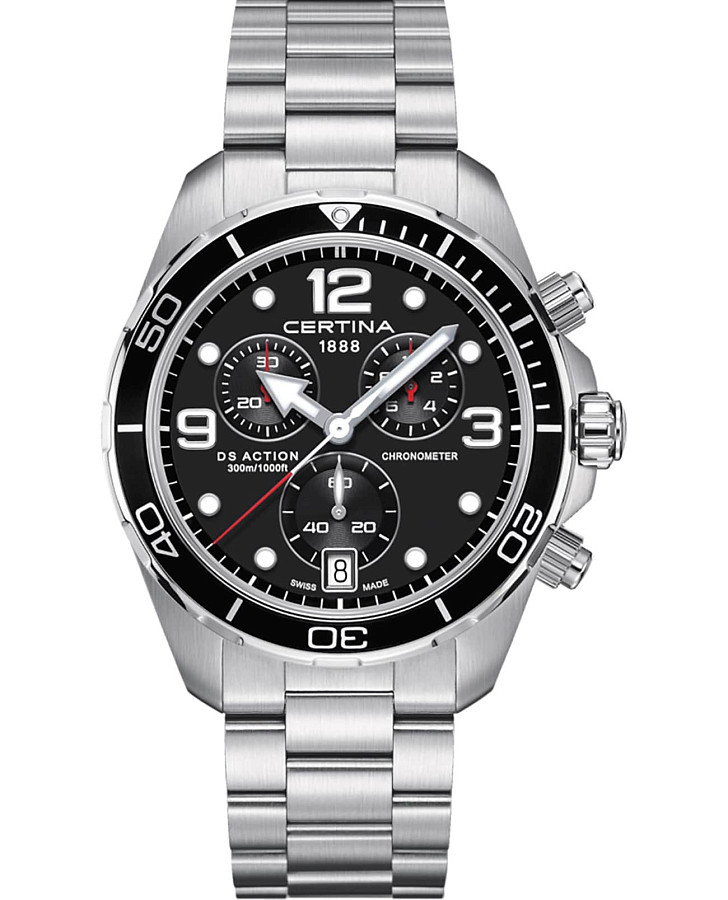 Часы Certina DS Action Chrono COSC C032.434.11.057.00 — мужские, черный
