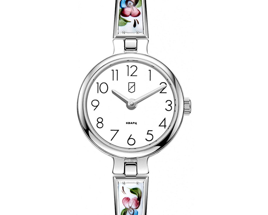 Часы УЧЗ Flora 1704B1B1-18 — кварцевые, латунь