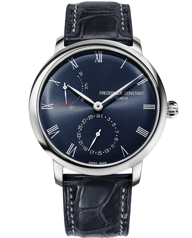 Часы Frederique Constant Slimline Power Reserve Manufacture FC-723NR3S6 — мужские, синий