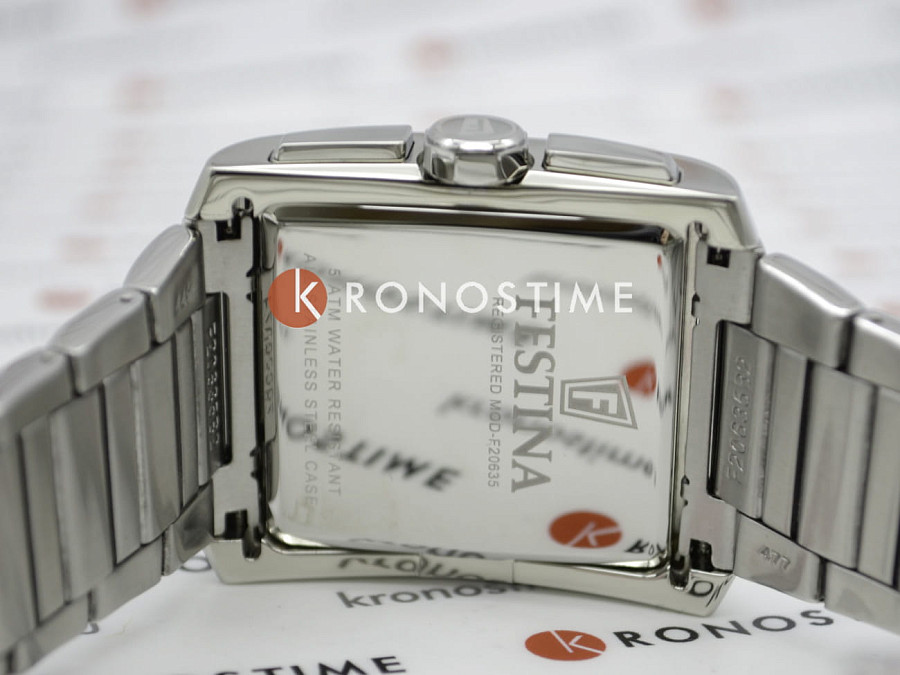 Часы Festina Timeless Chrono F20635/3 — мужские, нержавеющая сталь 316l