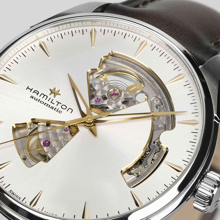 Часы Hamilton Jazzmaster Open Heart Auto H32675551 — механические, сталь металл