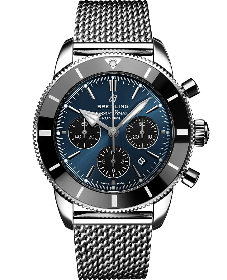 Часы Breitling Superocean Heritage B01 Chronograph 44 AB0162121C1A1 — мужские, синий