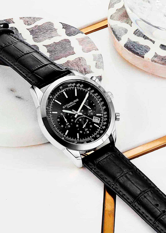 Часы Stuhrling Rialto 3975L.1 — кварцевые, сталь металл