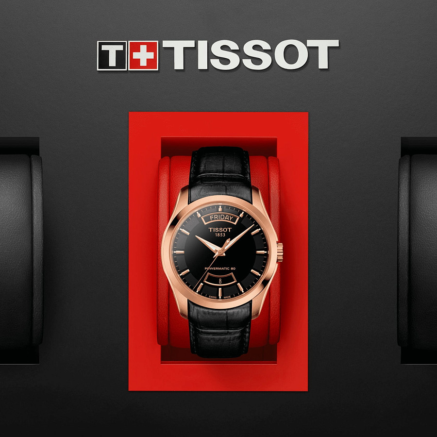 Часы Tissot Couturier Powermatic 80 T035.407.36.051.01 — кожаный, мужские