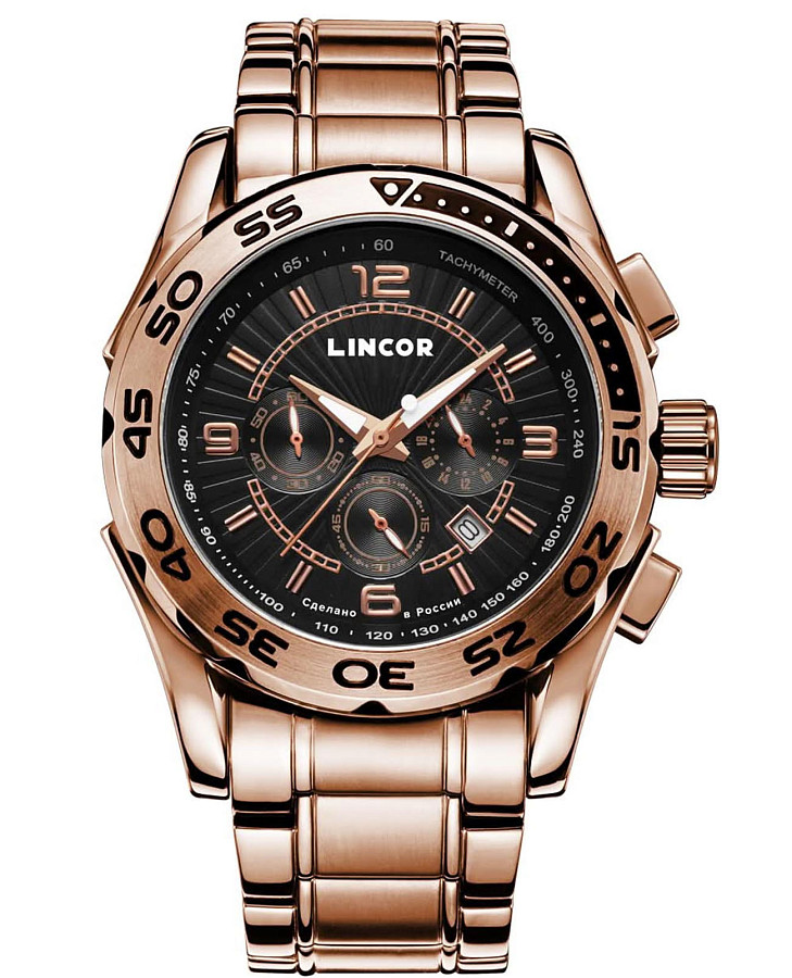 Часы Lincor UNI 1012S15B5 — мужские, черный