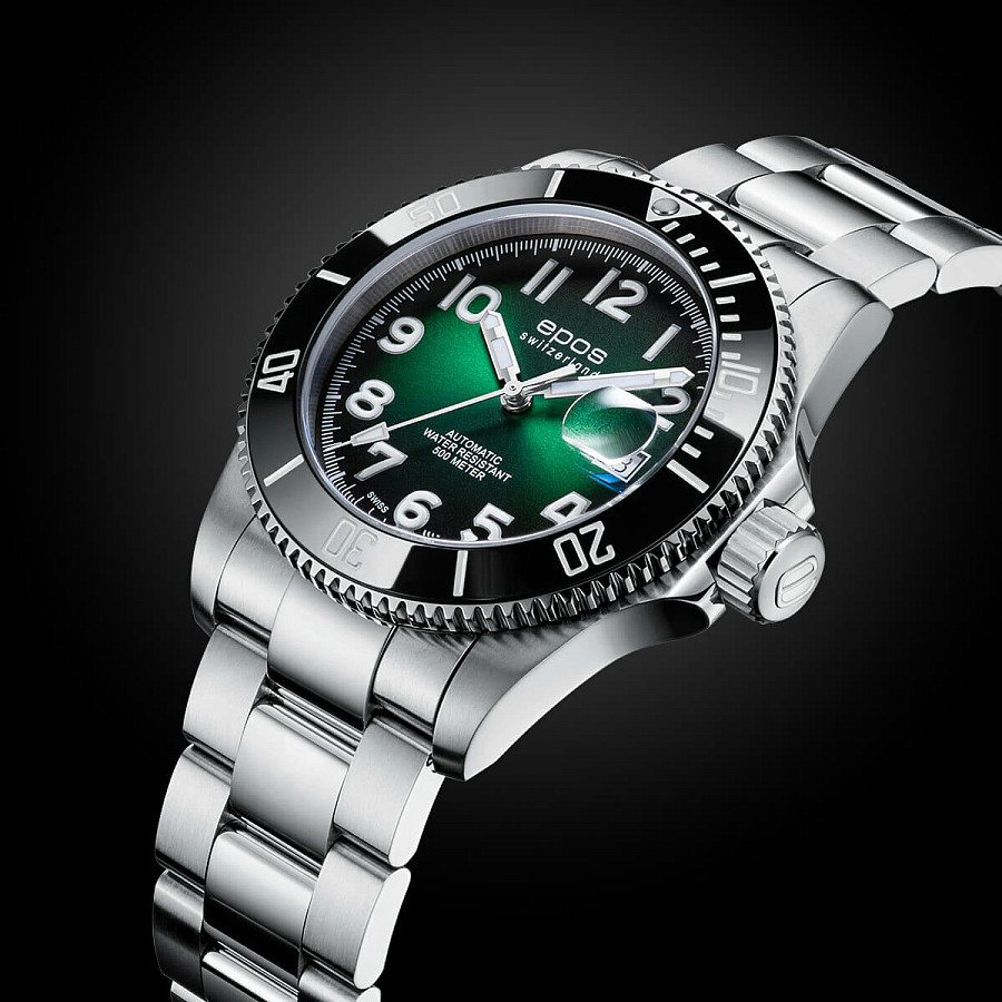 Часы Epos Diver 3504.131.80.33.90 — сталь металл, Швейцария