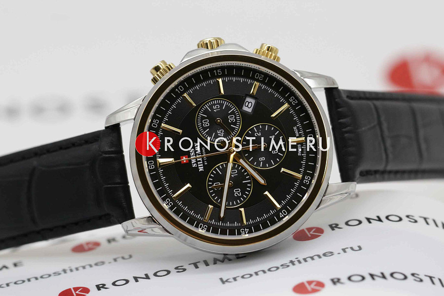 Часы Swiss Military by Chrono SM34052.10 — кварцевые, сталь металл