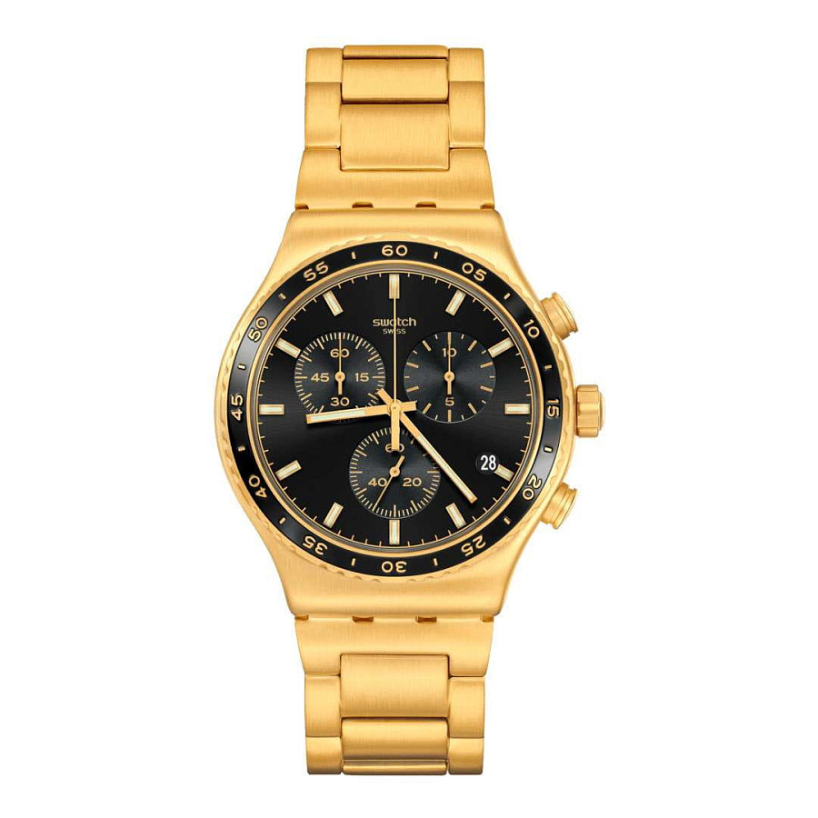 Часы Swatch I New Chrono YVG418G — черный, сталь металл