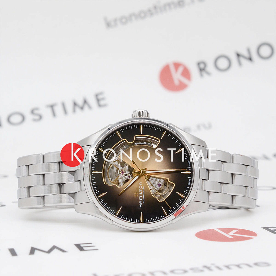 Часы Hamilton Jazzmaster Open Heart Auto H32675101 — механические, металл сталь
