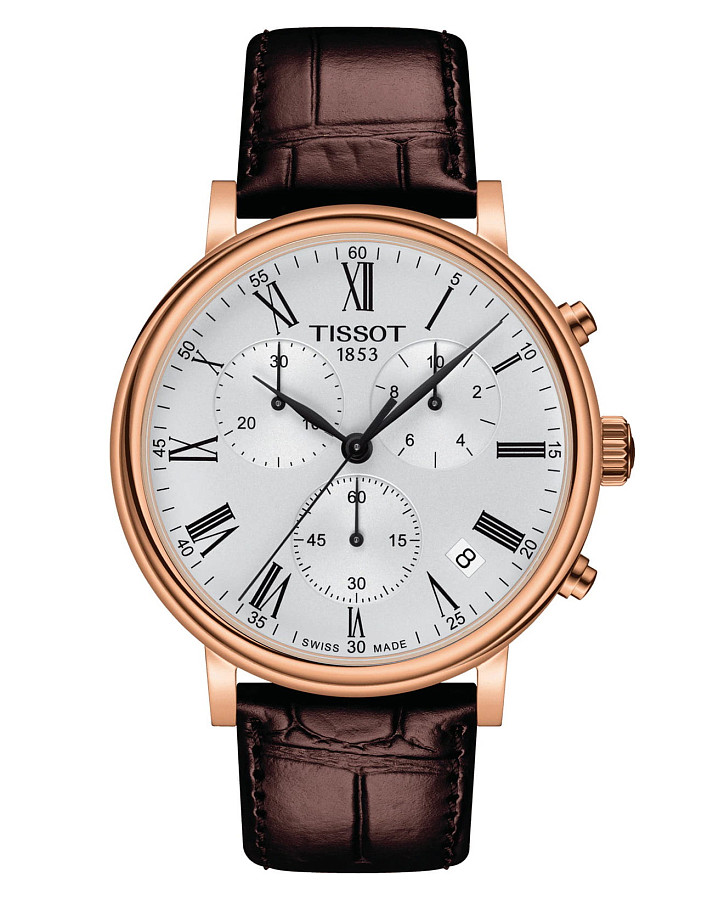 Часы Tissot Carson Premium Chronograph T122.417.36.033.00 — мужские, белый