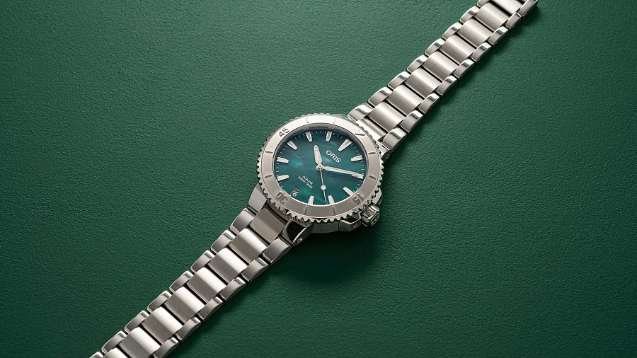 Часы Oris Aquis Oris X Bracenet 01 733 7770 4137-07 8 18 05P — сталь, Швейцария