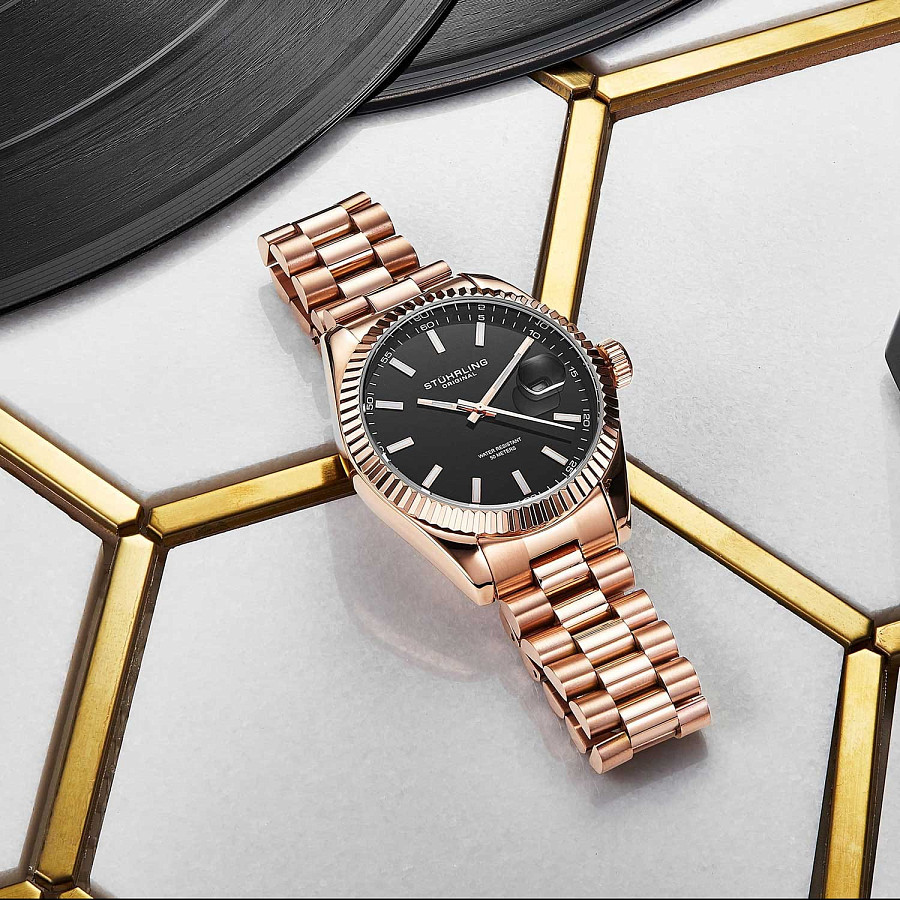 Часы Stuhrling Symphony 3935.4 — сталь металл, США