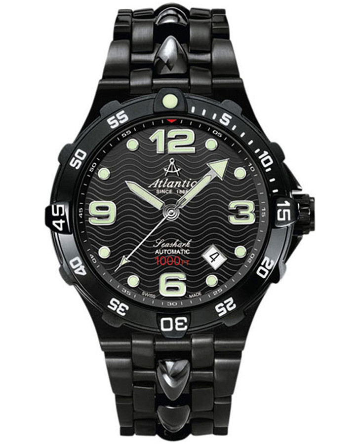 Часы Atlantic Blackshark Automatic 88788.46.68 — мужские, черный