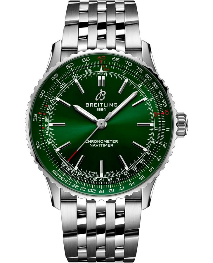 Часы Breitling Navitimer Automatic 41 A17329371L1A1 — мужские, зеленый