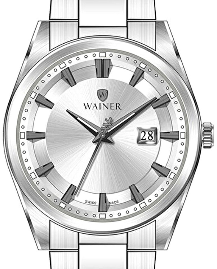 Часы Wainer WA.17200-A — кварцевые, металл сталь