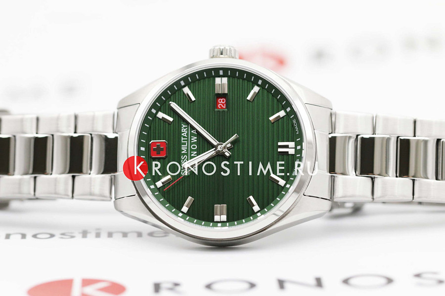 Часы Swiss Military Hanowa Roadrunner SMWGH2200105 — зеленый, металл сталь