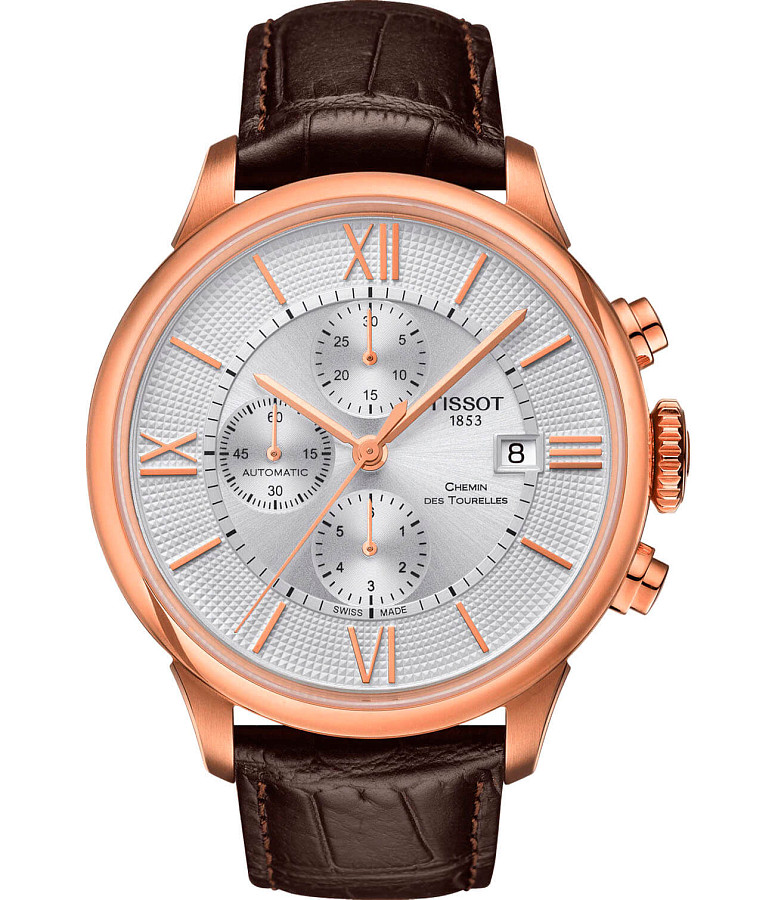 Часы Tissot Chemin des Tourelles Chronograph T099.427.36.038.00 — мужские, белый