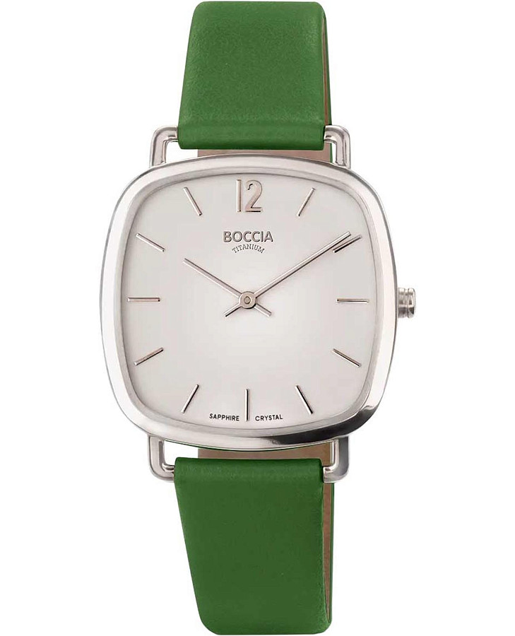 Часы Boccia Titanium Square 3334-02 — женские, белый