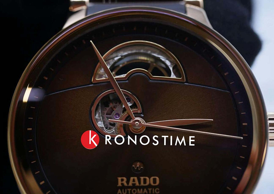 Часы Rado Centrix Automatic Open Heart R30013302 — высокотехнологичная керамика + нержавеющая сталь с pvd покрытием, мужские