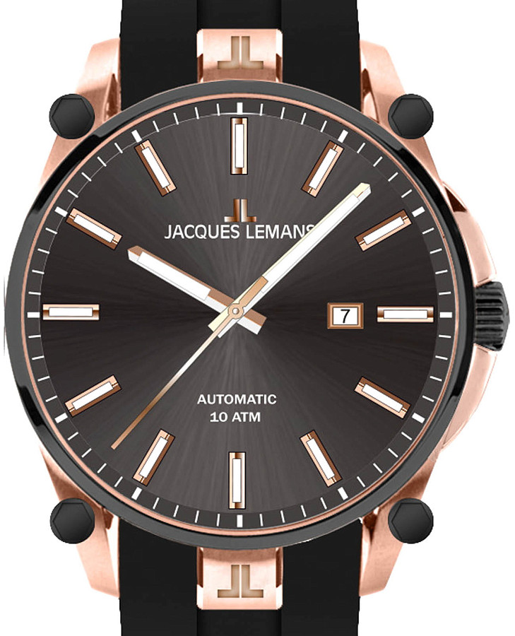 Часы Jacques Lemans Derby 1-2203B — механические, металл сталь