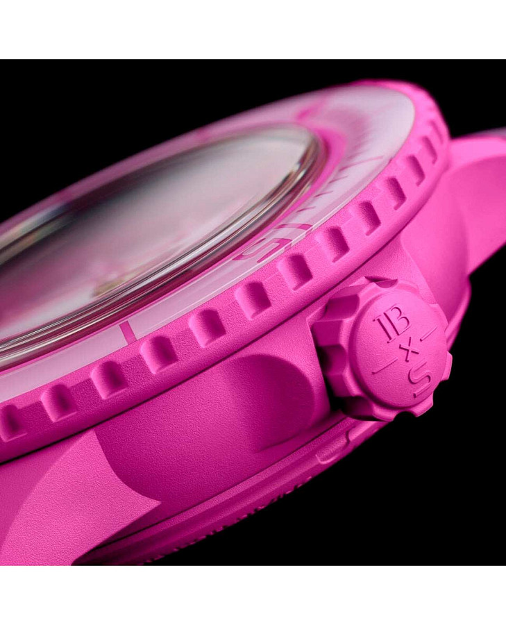 Часы Swatch x Blancpain Pink Ocean SO35P400 — механические, биокерамика