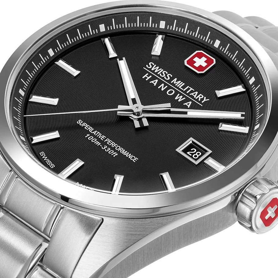 Часы Swiss Military Hanowa Pioneer SMWGH0004101 — мужские, нержавеющая сталь 316l