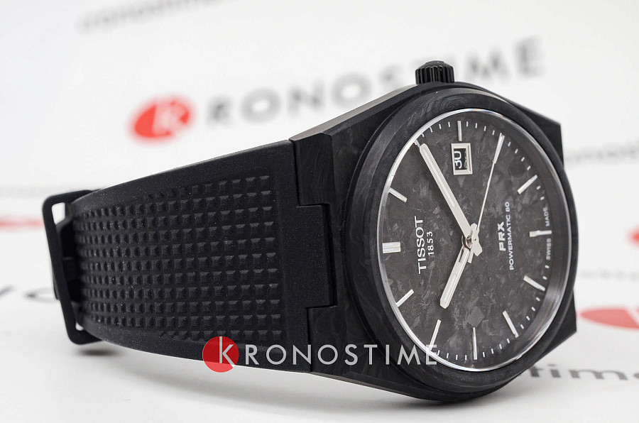Часы Tissot PRX Powermatic 80 Carbon T137.907.97.201.00 — карбон, Швейцария