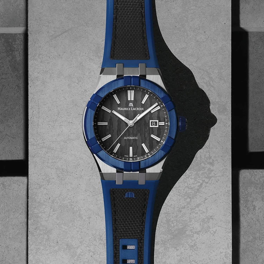 Часы Maurice Lacroix Aikon Automatic 43 mm AC6008-SSL40-330-4 — механические, сталь металл