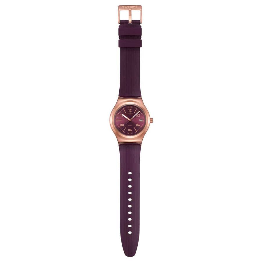 Часы Swatch Burgundy Story YIG401 — силикон, женские