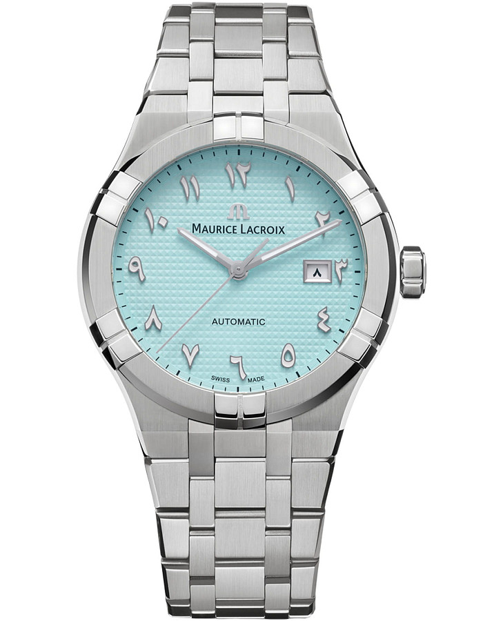 Часы Maurice Lacroix Aikon Automatic Middle East Edition AI6008-SS002-490-1 — мужские, голубой