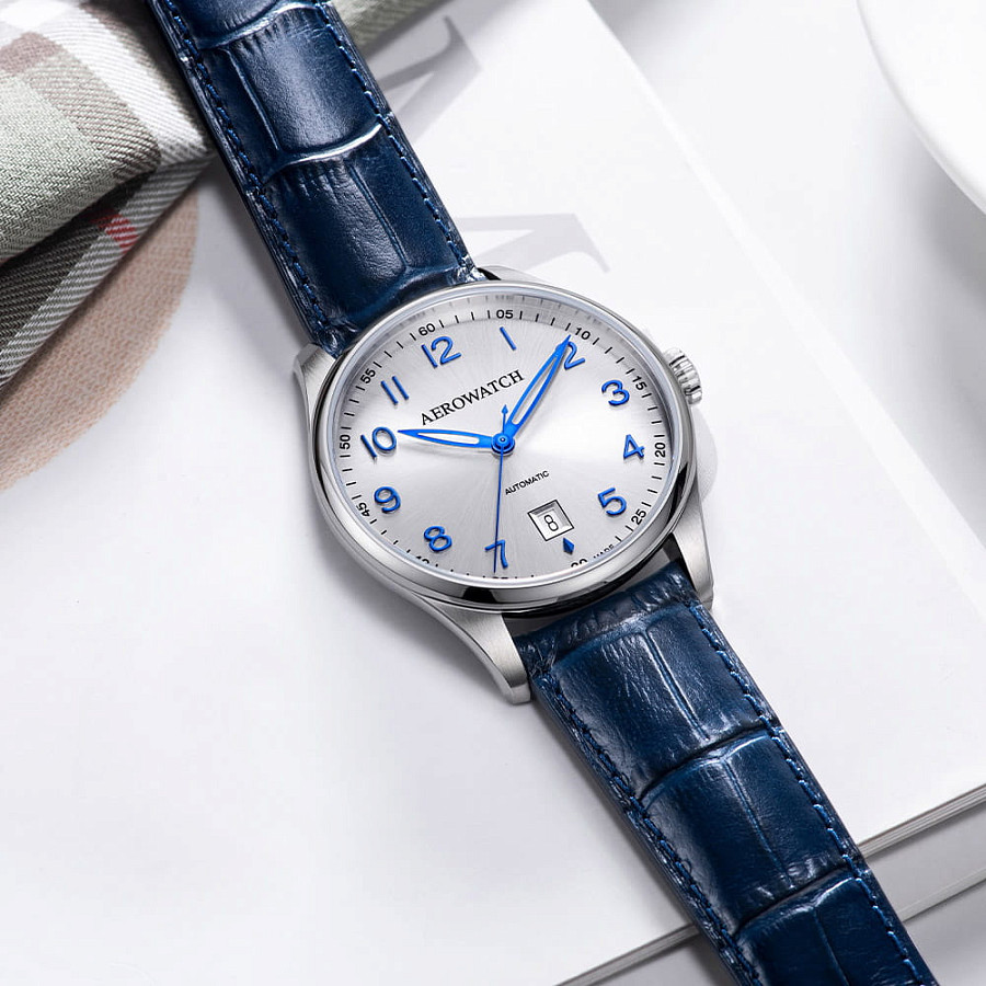 Часы Aerowatch Les Grandes Classiques 60996 AA01 — кожаный, мужские