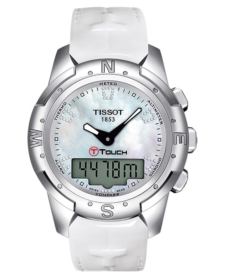 Часы Tissot T-Touch II Titanium Lady T047.220.46.116.00 — женские, перламутровый