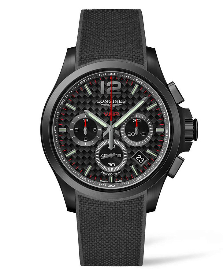 Часы Longines Conquest V.H.P. L3.717.2.66.9 — мужские, черный