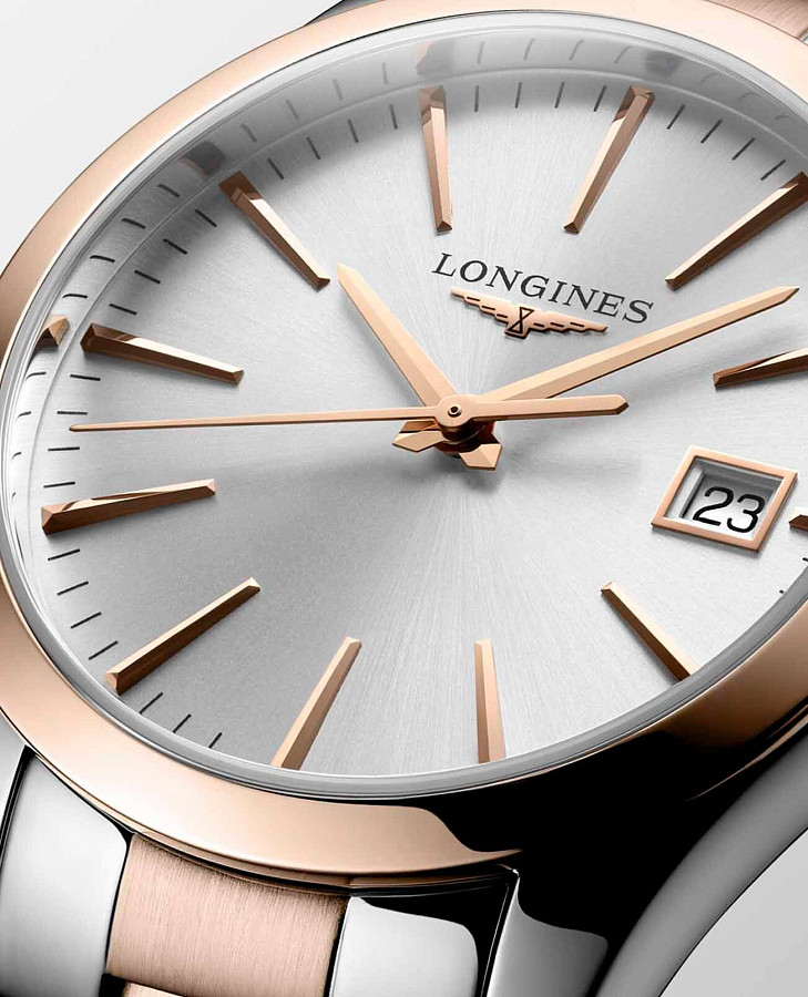 Часы Longines Conquest Classic L2.386.3.72.7 — перламутровый, сталь металл