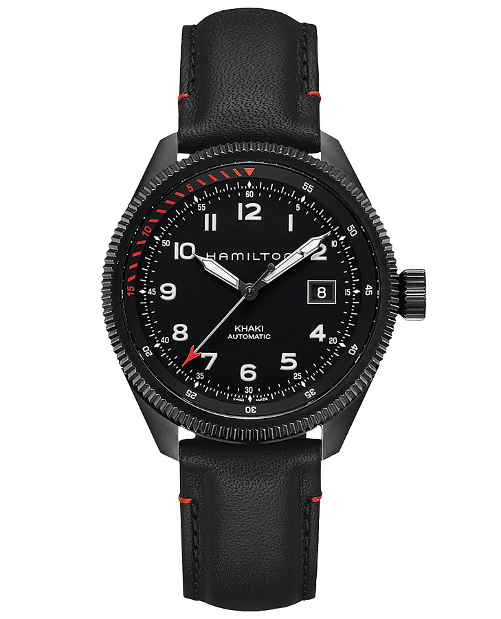 Часы Hamilton Khaki Aviation Takeoff Air Zermatt Auto H76695733 — мужские, черный