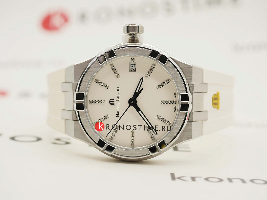 Часы Maurice Lacroix Aikon Quartz AI1106-SS000-150-7 — женские, каучук