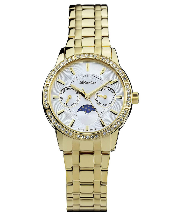 Часы Adriatica A3601.1113QFZ — женские, золотистый