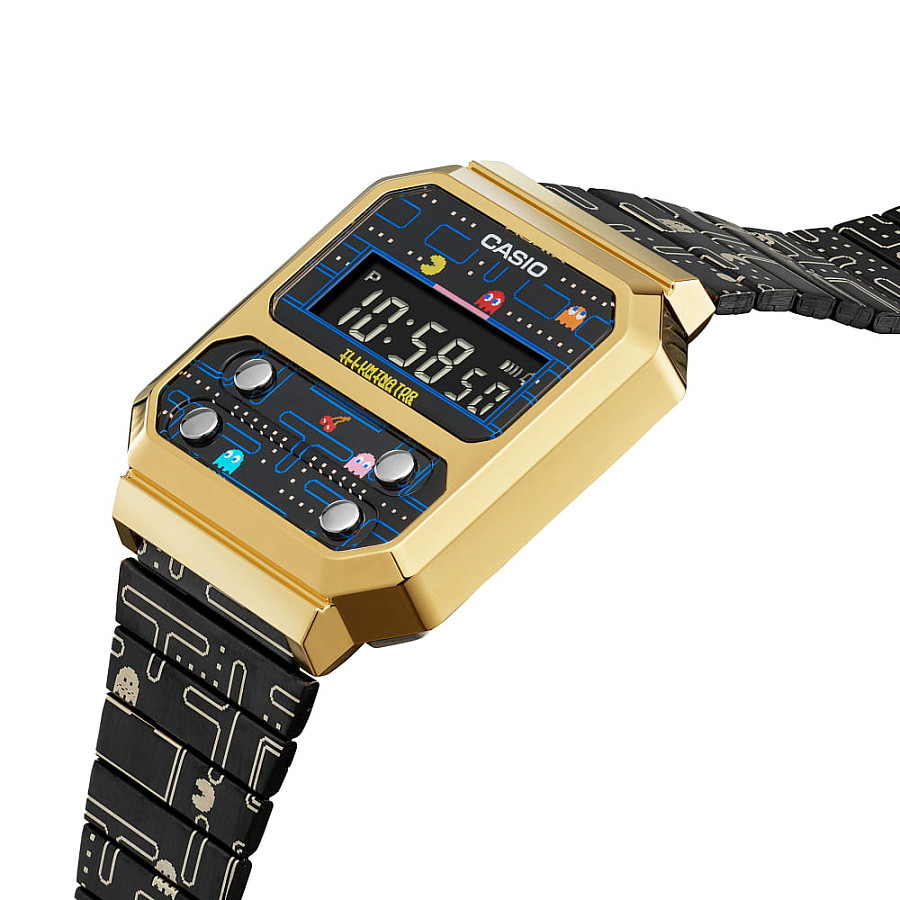 Часы Casio Vintage Pac Man Limited Edition A100WEPC-1B — пластик, Япония