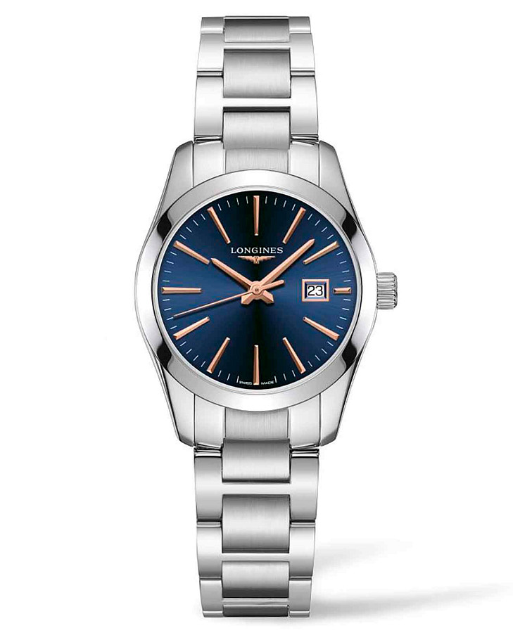 Часы Longines Conquest Classic L2.286.4.92.6 — женские, синий