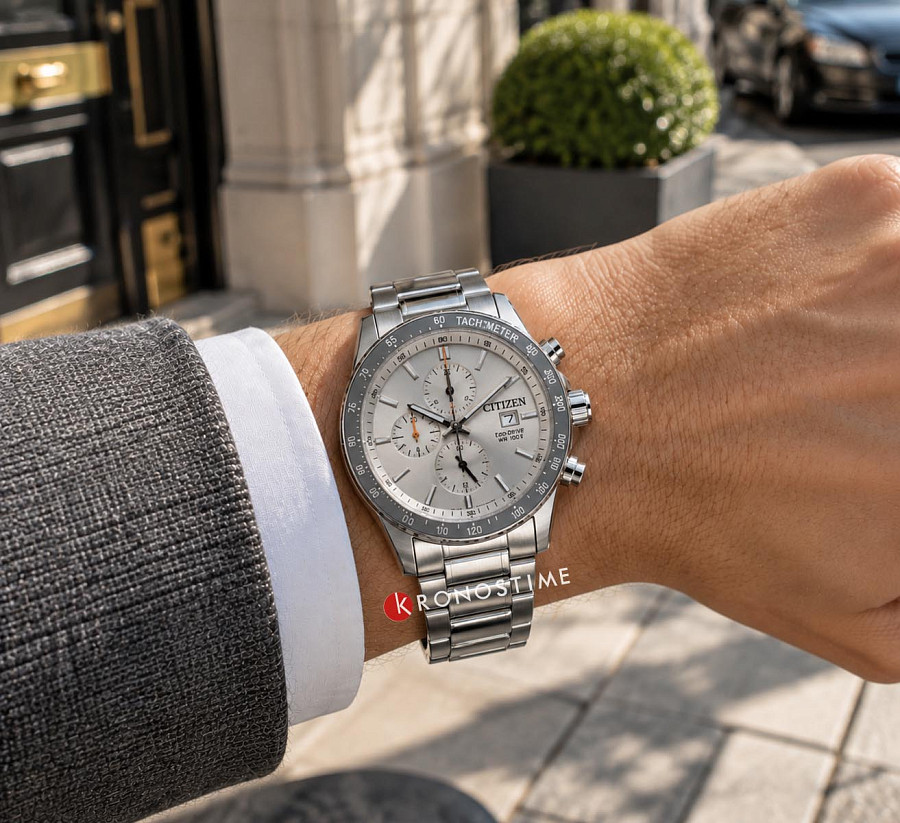 Часы Citizen Chronograph AN3688-58H — мужские, серебристый