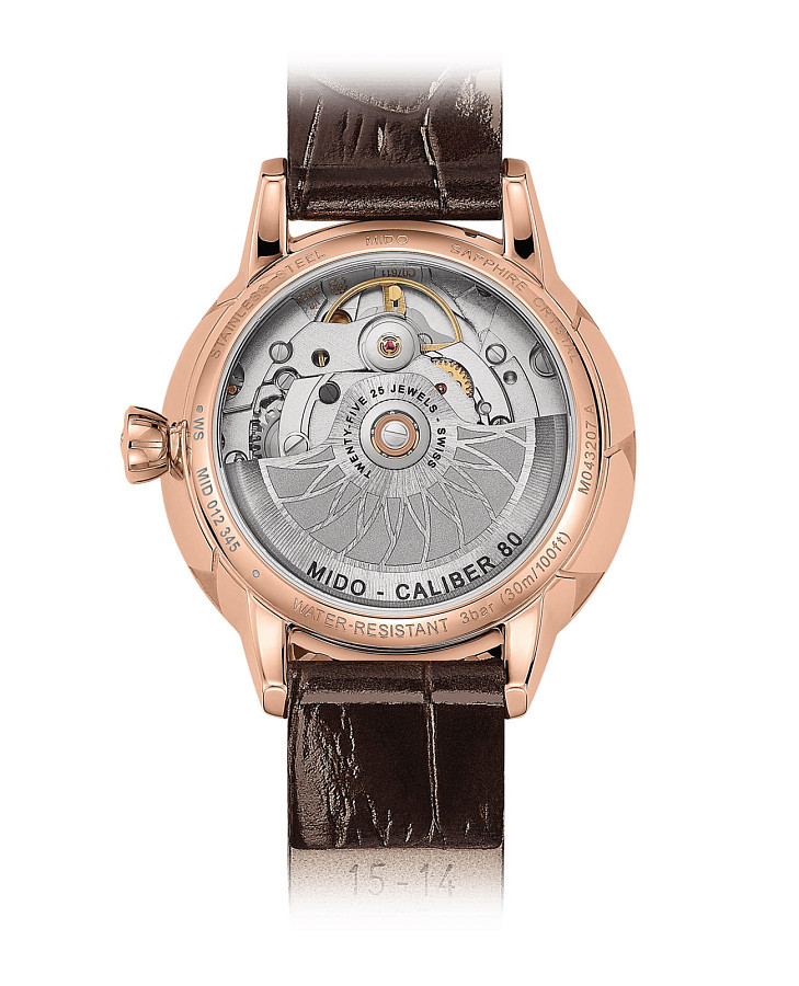 Часы Mido Rainflower M043.207.36.168.00 — механические, сталь металл
