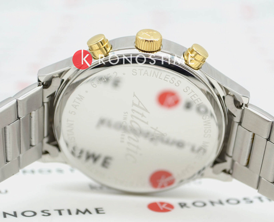 Часы Atlantic Seabase 64457.43.58G — нержавеющая сталь с pvd-покрытием, мужские
