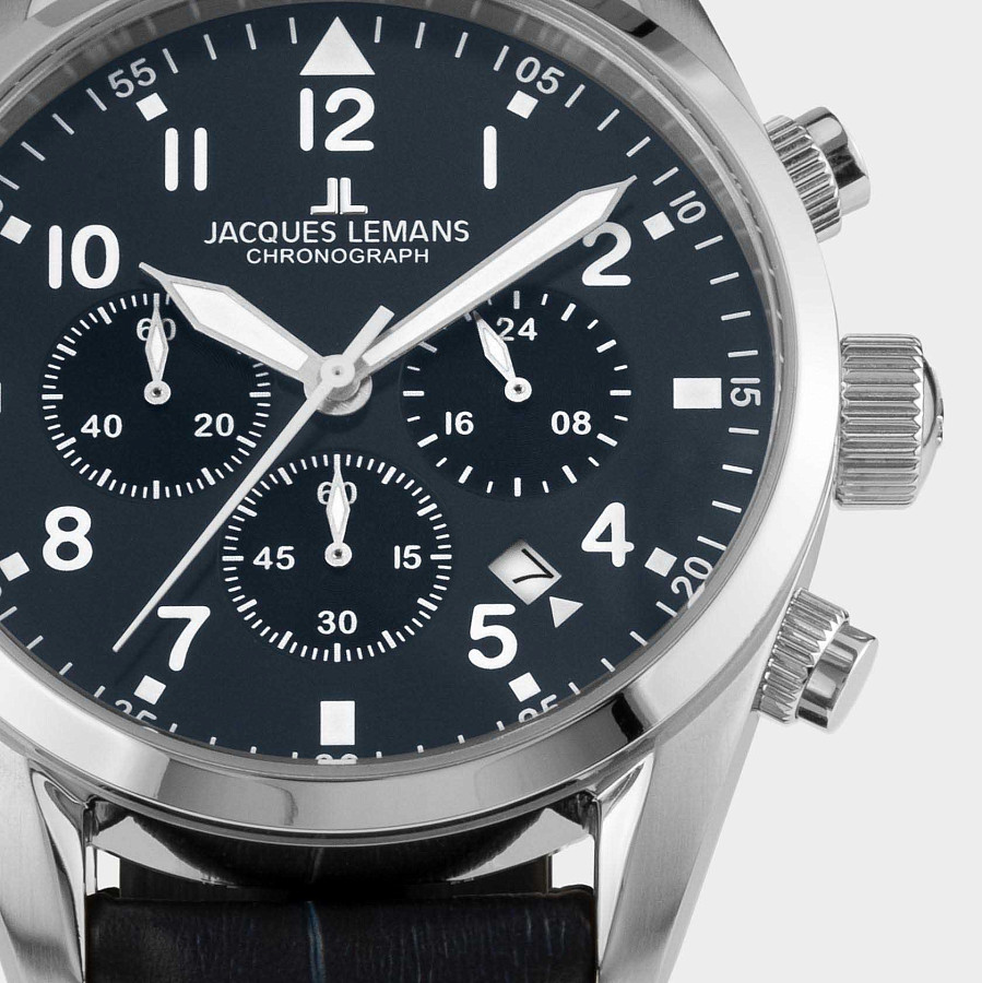 Часы Jacques Lemans 42-2B — кварцевые, сталь металл