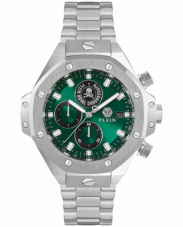 Часы Philipp Plein Plein Chrono Royal PWLFA0425 — мужские, зеленый
