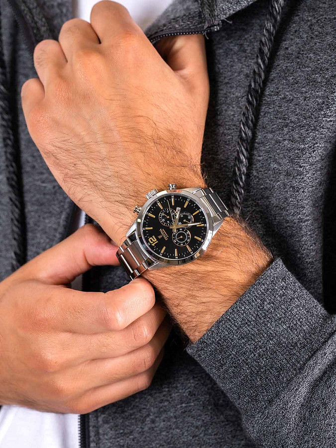 Часы Festina Timeless Chrono F20343/4 — кварцевые, сталь металл