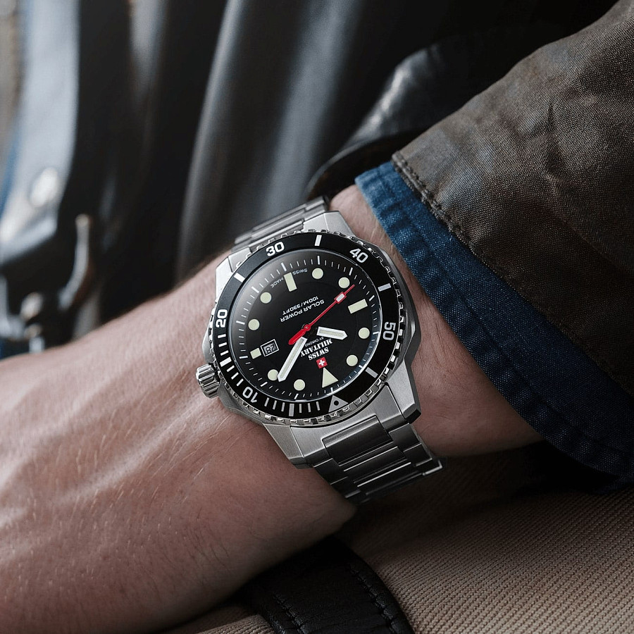 Часы Swiss Military by Chrono Solar Power SMS34102.01 — нержавеющая сталь, мужские