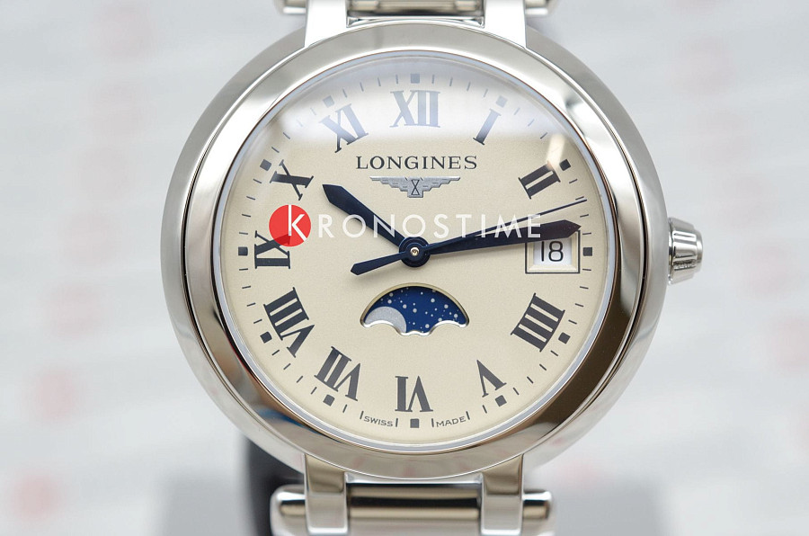 Часы Longines PrimaLuna L8.116.4.71.6 — кварцевые, металл сталь