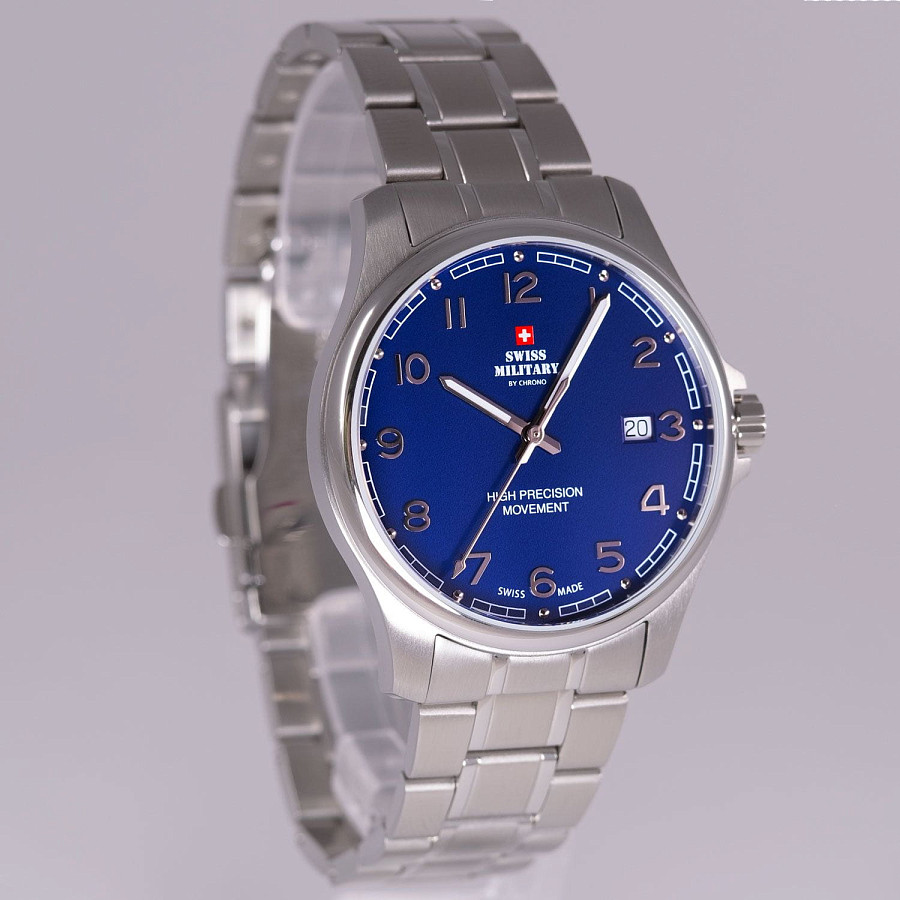 Часы Swiss Military by Chrono Сверхточные SM30200.18 — кварцевые, металл сталь