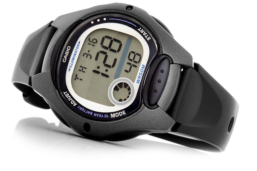 Часы Casio Collection LW-200-1B — женские, пластик